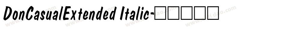 DonCasualExtended Italic字体转换